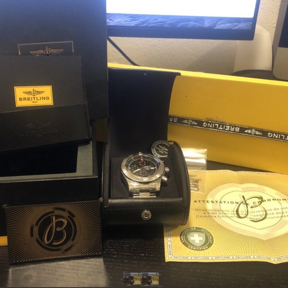 Pre-owned Swiss Made pilot's watch - Breitling Super Avenger II Price Firm - Picture 10 of 10